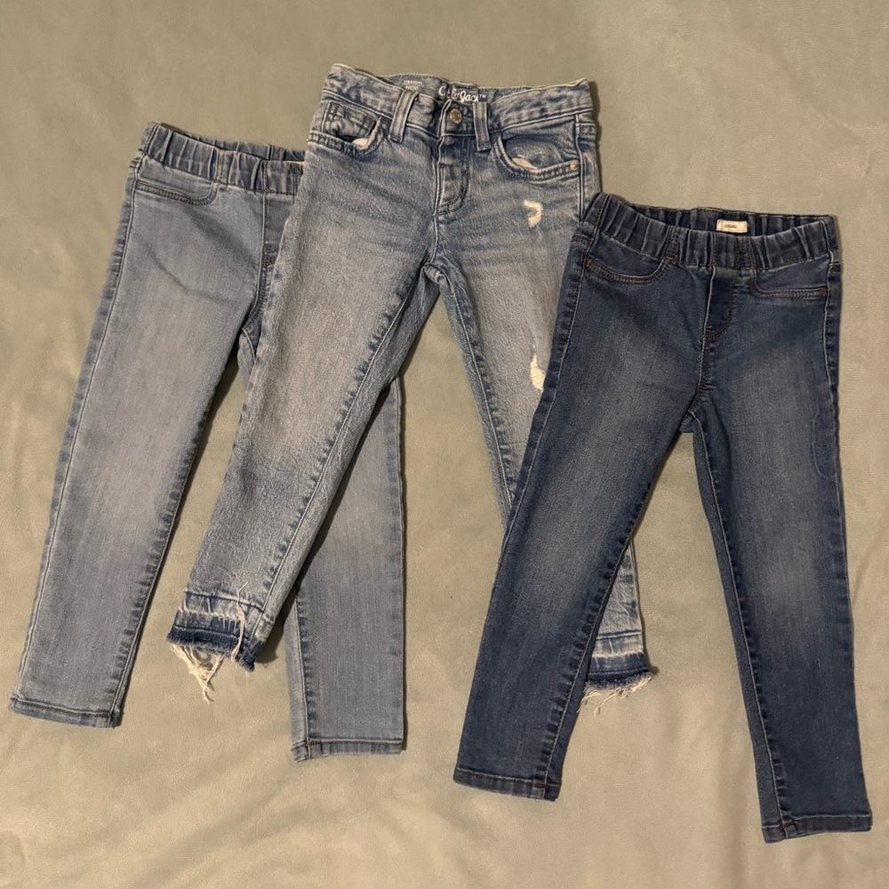 Oshkosh jeggings and Cat & Jack jeans